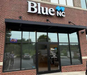 Front exterior of Blue Cross NC store in Greensboro