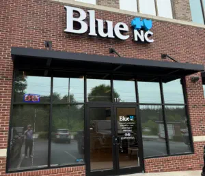 Front exterior of Blue Cross NC store in Greensboro