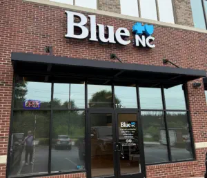 Front exterior of Blue Cross NC store in Greensboro